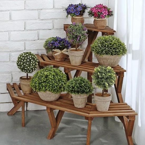 Настенные деревянные полки для цветов - купить полочки на стену по недорогой цене на steklorez69.ru