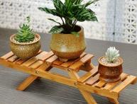 Напольная деревянная подставка для цветов