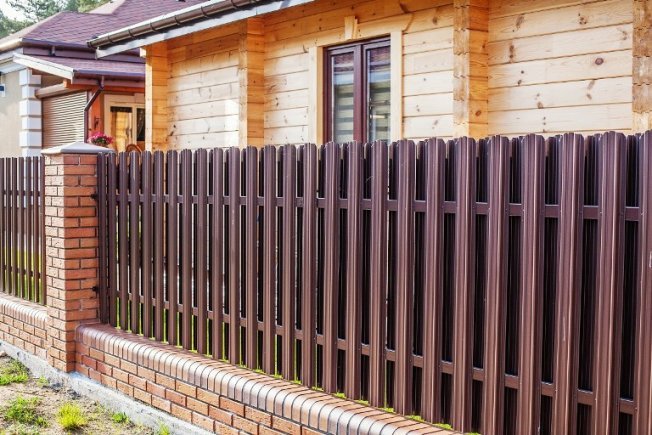 забор из евроштакетника