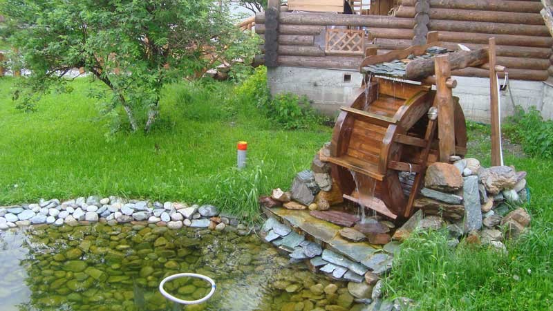 Водяная мельница в саду своими руками